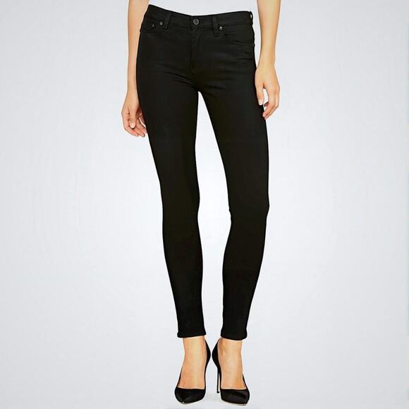 HUDSON Krista Super Skinny Jeans Black Sz 26 Like New - Picture 3 of 12